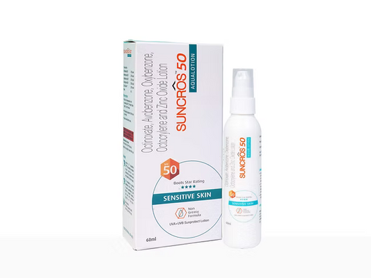 Suncros Aqua Lotion SPF 50 60 ML Pack Of 2