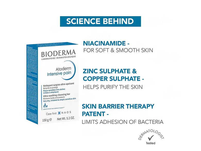 Bioderma Atoderm Intensive Ultra-Soothing Cleansing Bar 150GM