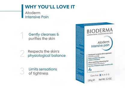 Bioderma Atoderm Intensive Ultra-Soothing Cleansing Bar 150GM