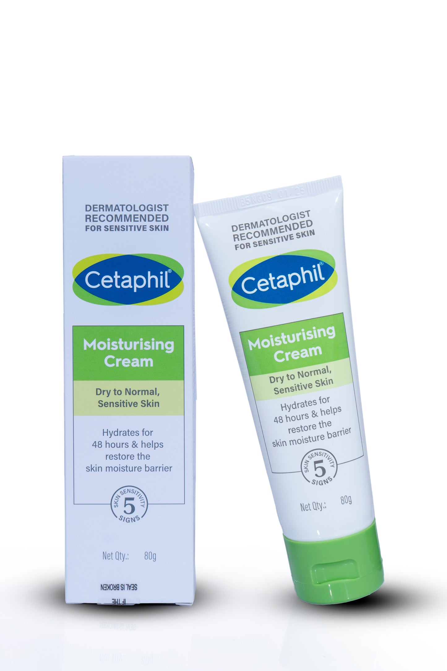 Cetaphil Moisturising Cream for Face & Body, Dry to Normal skin, 80 gm