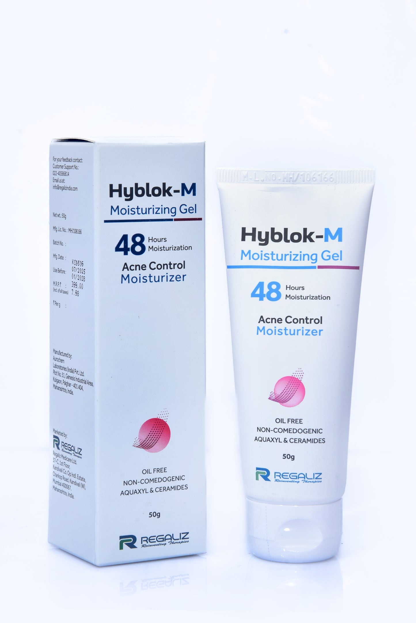 Hyblok M Moisturizing Gel | Lightweight Oil-Free Moisturizer 50gm